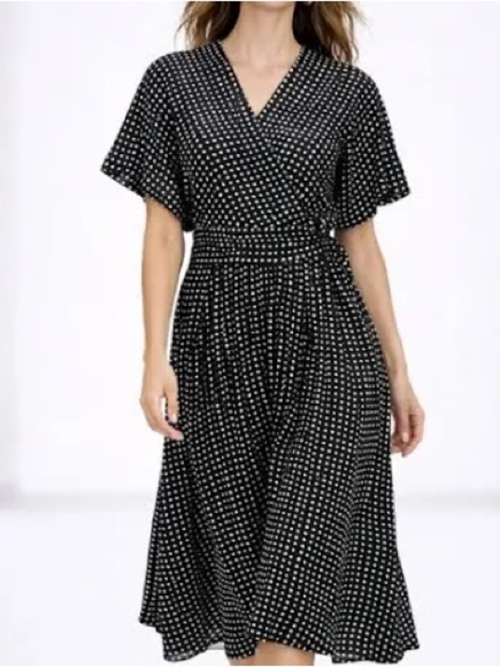 Diane Von Furstenberg Polka Dot Silk Wrap Dress